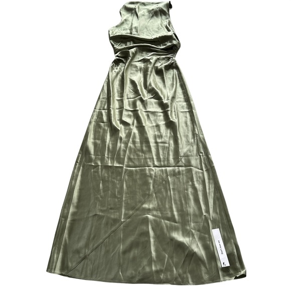 NWT Reformation Cassette Silk Dress | Artichoke Green | 0 - Picture 6 of 11